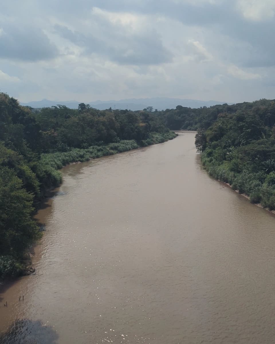 Crossing the Progo River near Yogyakarta